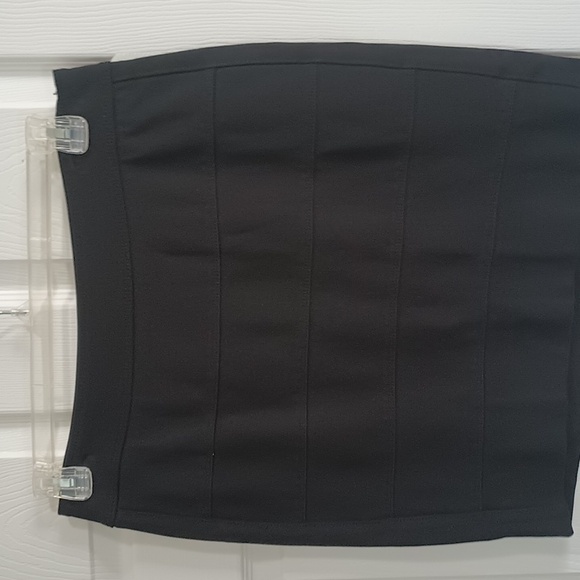 WHITE HOUSE BLACK MARKET PONTE BODY CON BLACK MINI PENCIL SKIRT 8 FULLY LINED - Picture 2 of 11